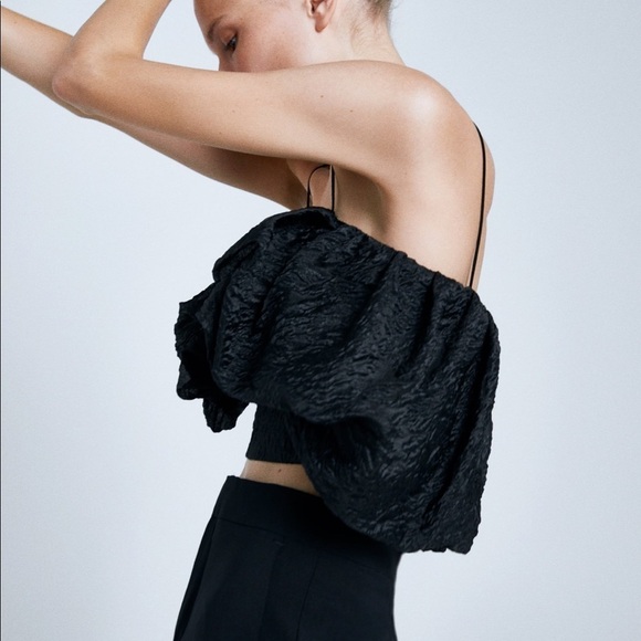 ZARA BNWT Voluminous Crop Top - Picture 5 of 8